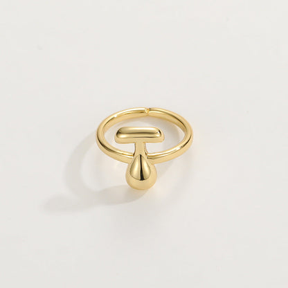 Stylish Monogram Letter Ring