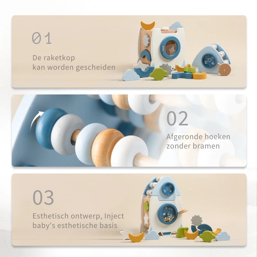 Sustainable Wooden Building Blocks Set