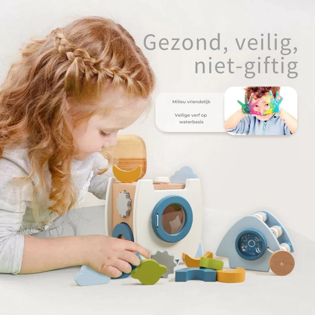 Sustainable Wooden Building Blocks Set