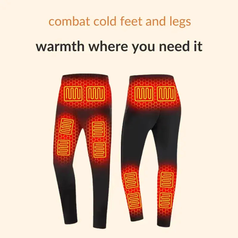 Warm Electric Base Layer Pants for Men and Women