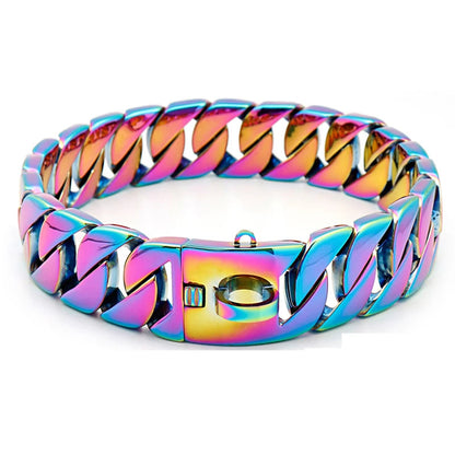 Strong Metal Dog Collar Stainless Steel Large Breed