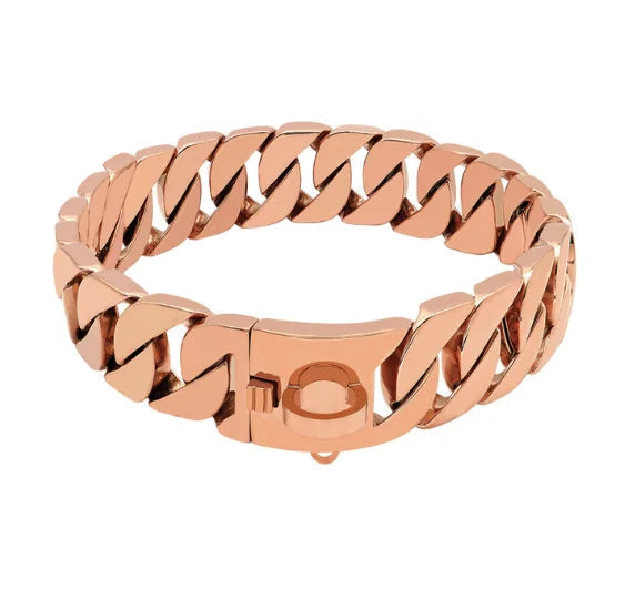 Strong Metal Dog Collar Stainless Steel Large Breed