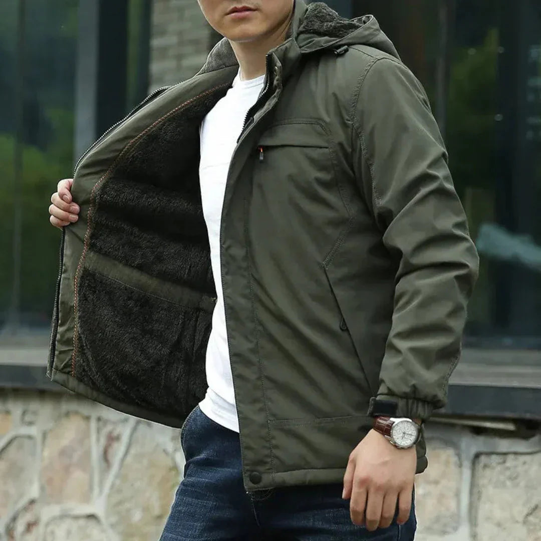 Waterproof Mens Coat - Insulated Fleece Lined Commuter Jacket