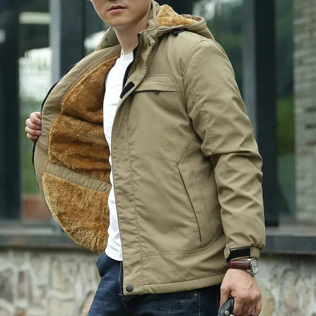 Waterproof Mens Coat - Insulated Fleece Lined Commuter Jacket