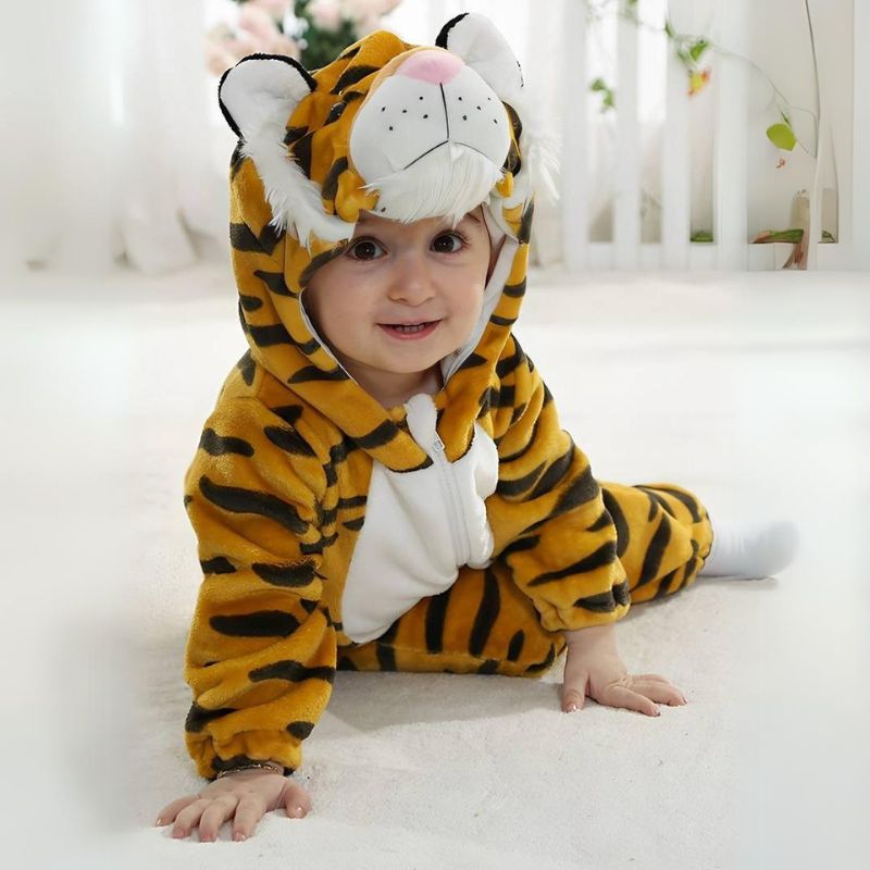 Cozy Kids Jumpsuit Cute Animal Design Soft Fleece