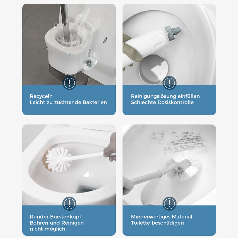 Bathroom Cleaning Toilet Brush with Sanitary Sponge Head