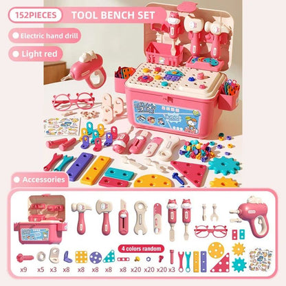 Colorful 3-in-1 Children's Tool Kit Set