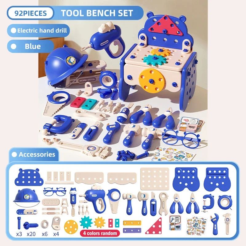 Colorful 3-in-1 Children's Tool Kit Set