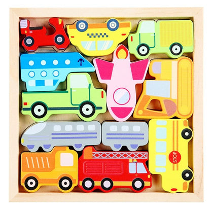 Colorful Wooden Brain Teaser Set 3 Pieces
