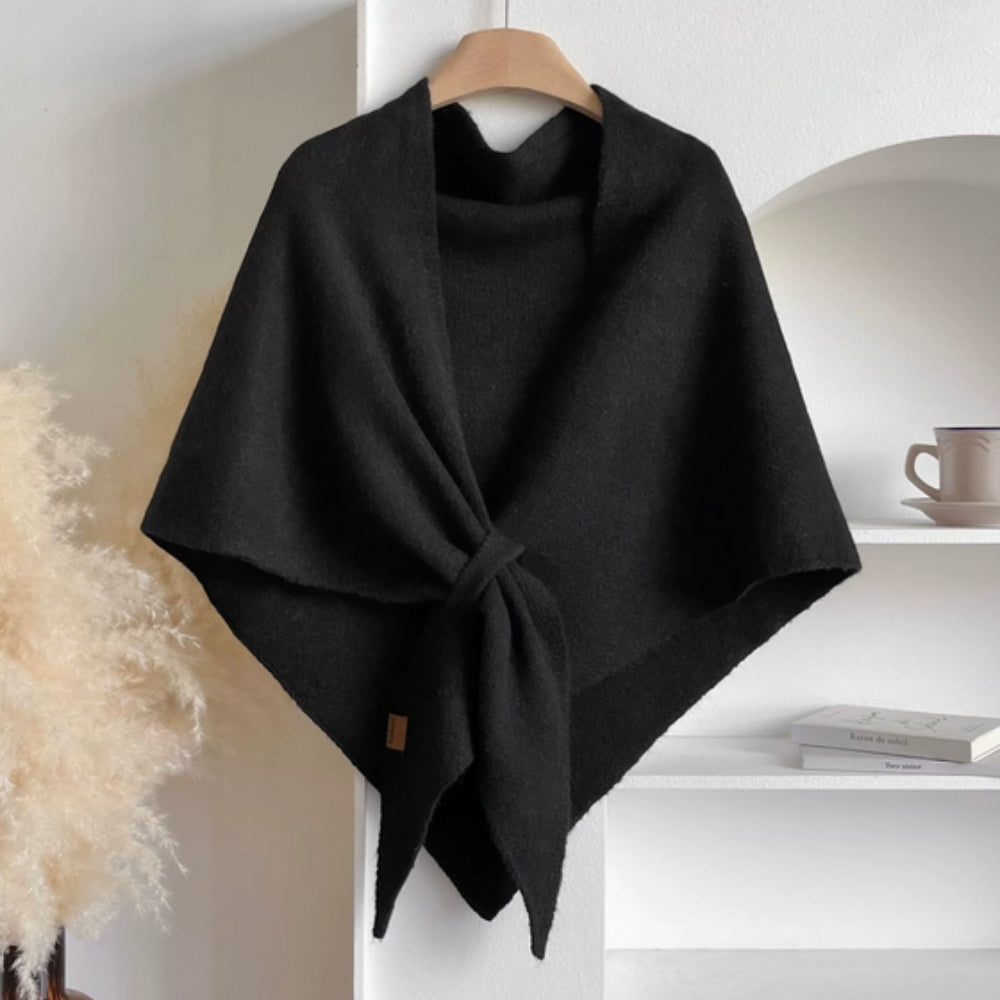Cozy Knit Triangle Wrap Shawl