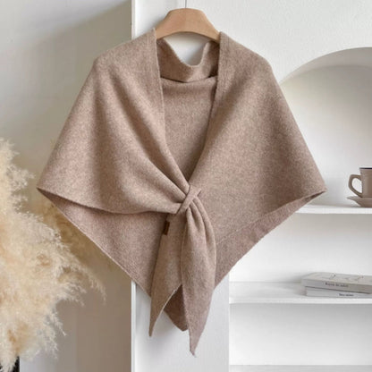 Cozy Knit Triangle Wrap Shawl