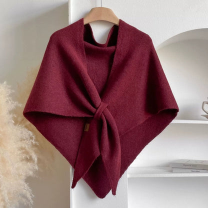 Cozy Knit Triangle Wrap Shawl