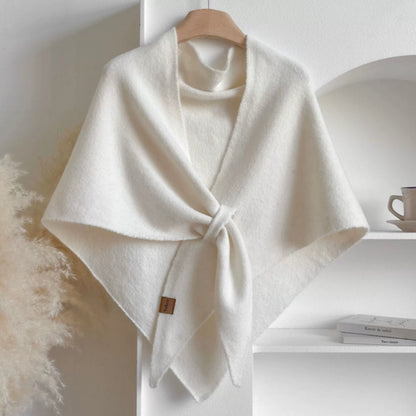 Cozy Knit Triangle Wrap Shawl
