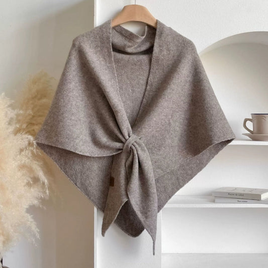 Cozy Knit Triangle Wrap Shawl - Luxicro