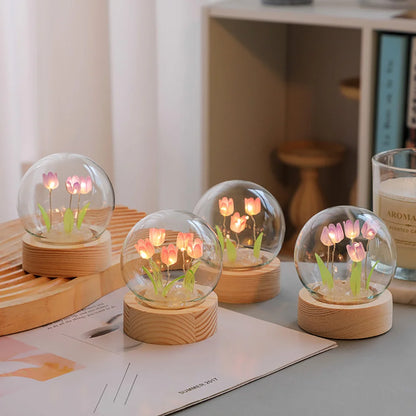 Elegant Floral Table Lamp – Classic Home Lighting