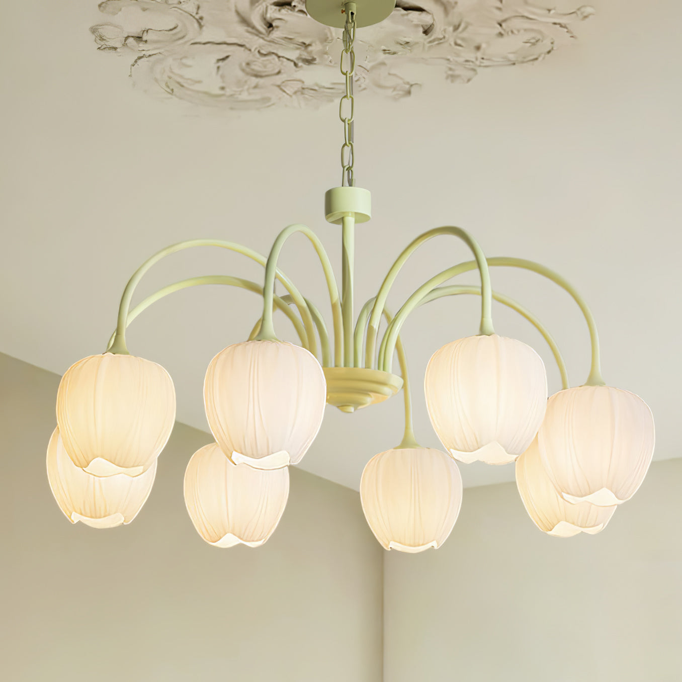 Beautiful Green Glass Pendant Lamp