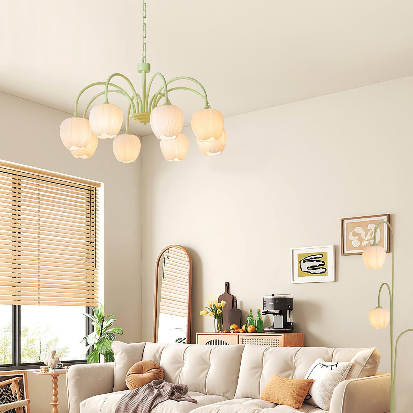 Beautiful Green Glass Pendant Lamp