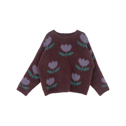 Warm Women's Beige Cable Knit Sweater