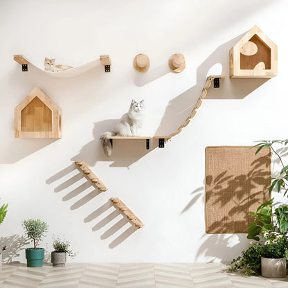 Cat Tower Shelf with Scratch Post