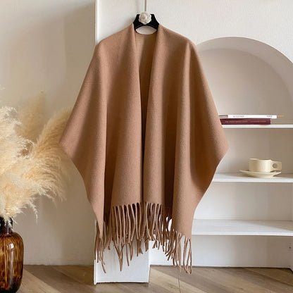 Soft Grey Acrylic Wrap Shawl