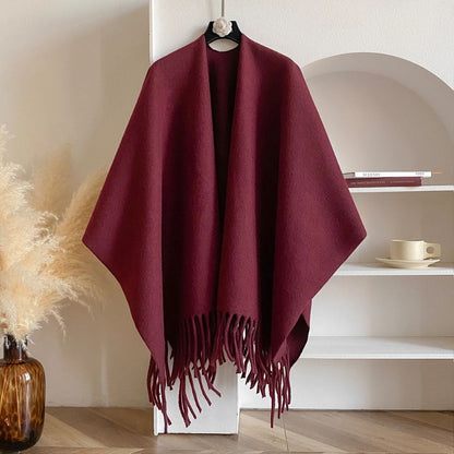 Warm Plush Grey Scarf Wrap