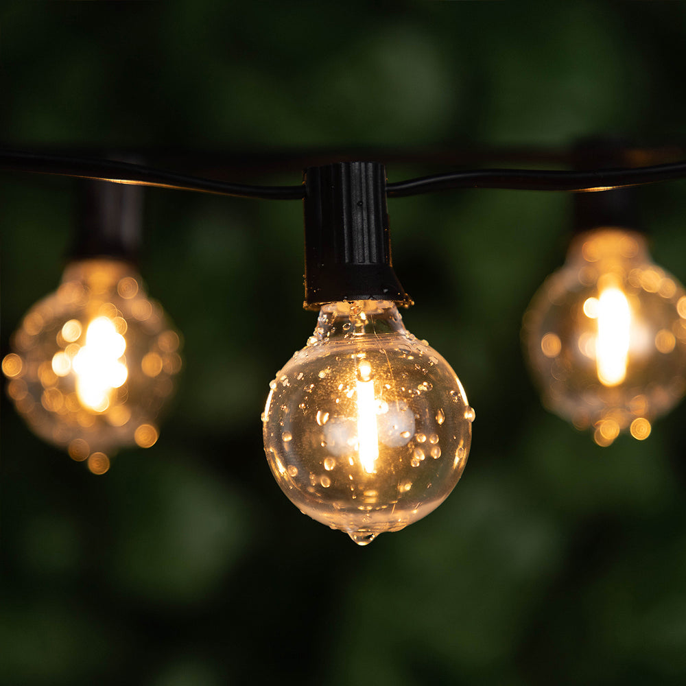 Waterproof Outdoor String Lights with Soft Warm Glow - Luxicro