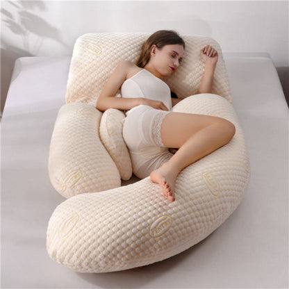 Contoured Maternity Pillow for Comfortable Full Body Rest - Luxicro