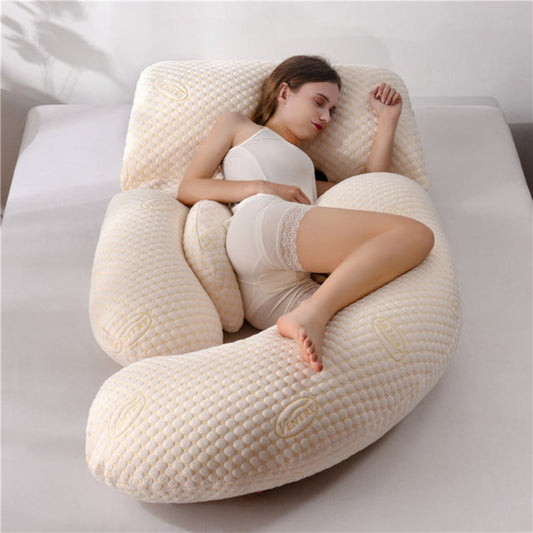 Contoured Maternity Pillow for Comfortable Full Body Rest - Luxicro