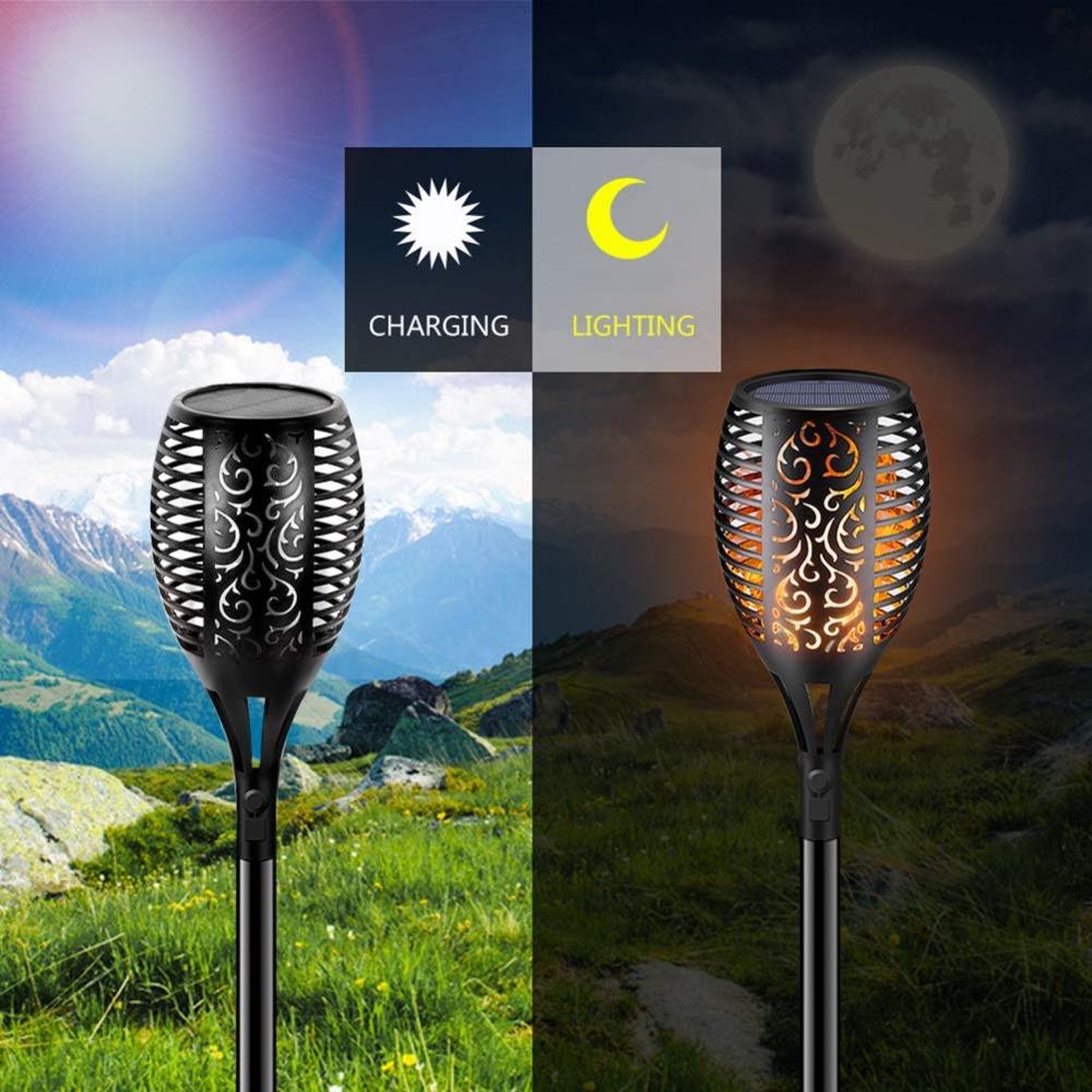 Solar Powered Garden Lights 96 LED Set of 4