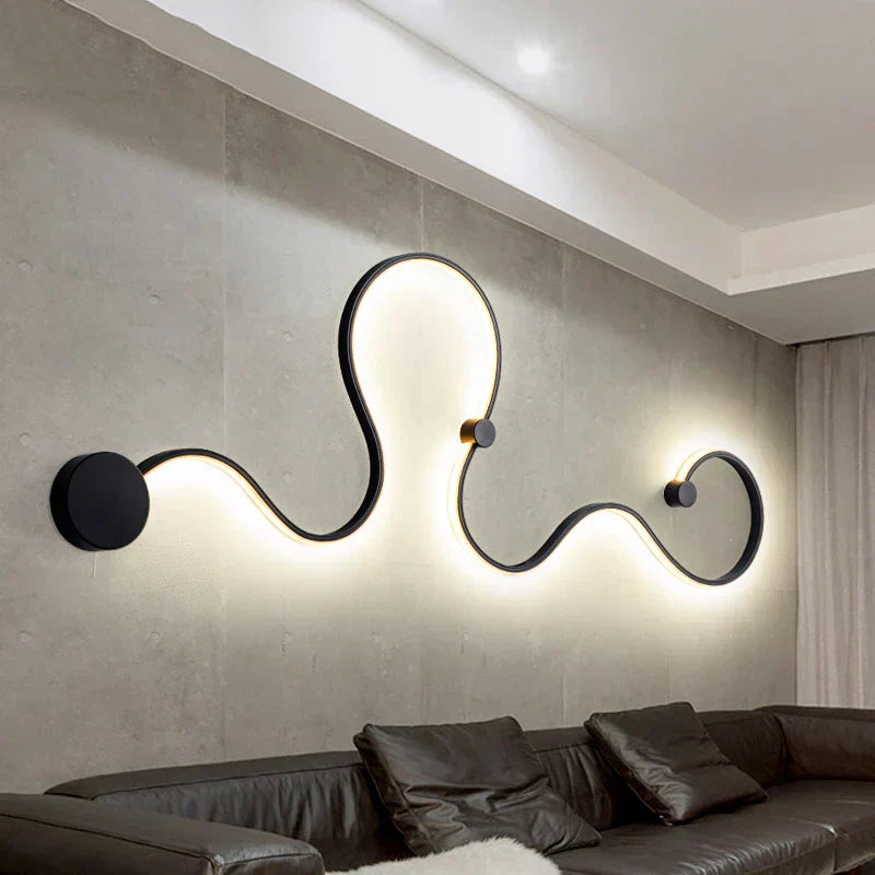 Contemporary Adjustable LED Black Wall Lamp - Luxicro