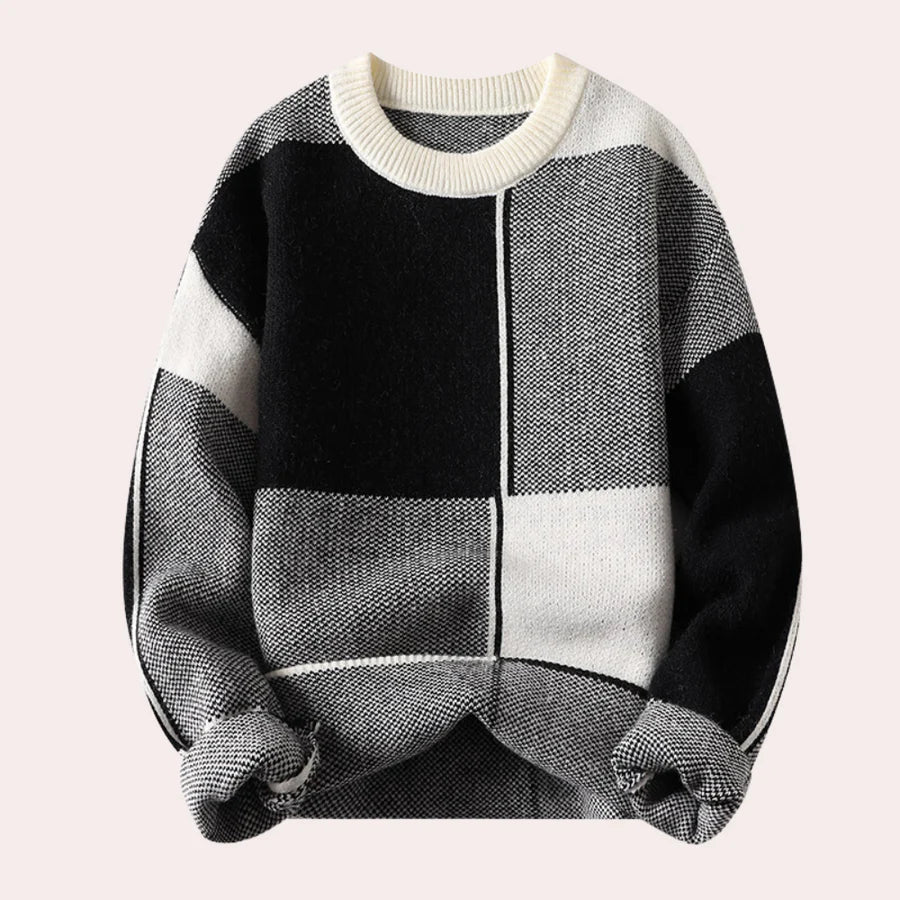 Cozy Mens Crew Neck Sweater - Big Fit Cotton - Luxicro