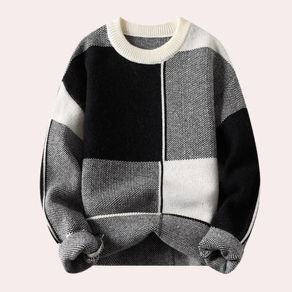 Cozy Mens Crew Neck Sweater - Big Fit Cotton - Luxicro