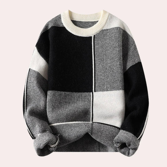 Cozy Mens Crew Neck Sweater - Big Fit Cotton - Luxicro