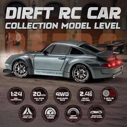 Fast RC Car with LED Lights 1:24 Scale