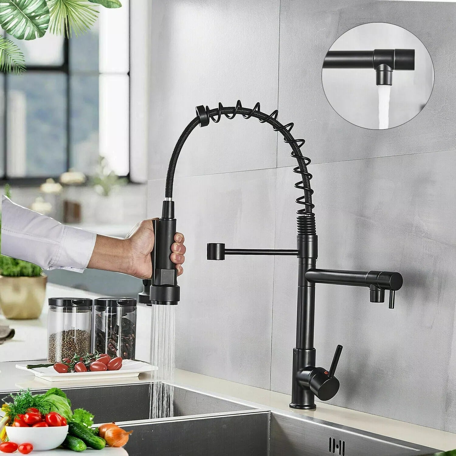 Easy Install Kitchen Faucet With Spray Nozzle - Luxicro