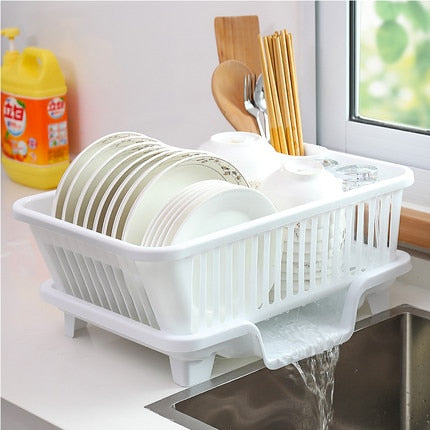 Compact Stainless Steel Kitchen Dish Holder