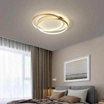 Elegant Iron Ring Lamp with Clear Glass Shade
