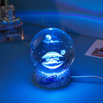Vibrant Sea Globe LED Bedside Lamp