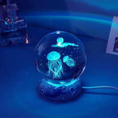 Vibrant Sea Globe LED Bedside Lamp