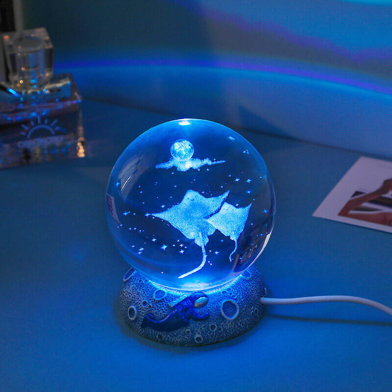 Vibrant Sea Globe LED Bedside Lamp