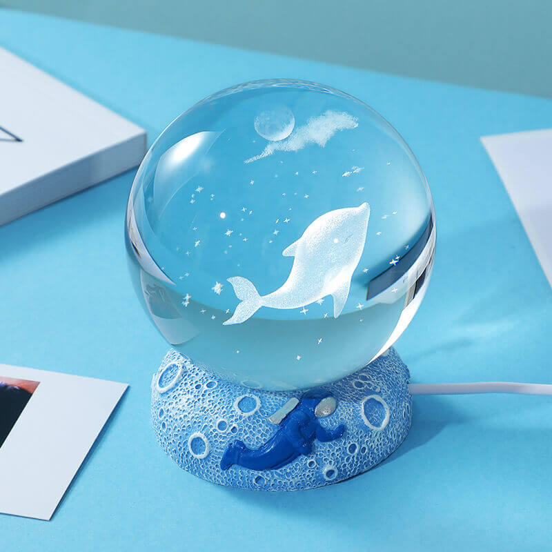 Vibrant Sea Globe LED Bedside Lamp