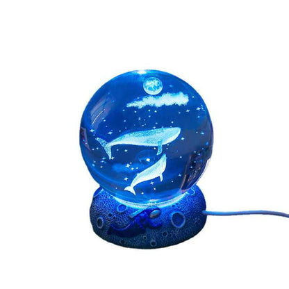 Vibrant Sea Globe LED Bedside Lamp