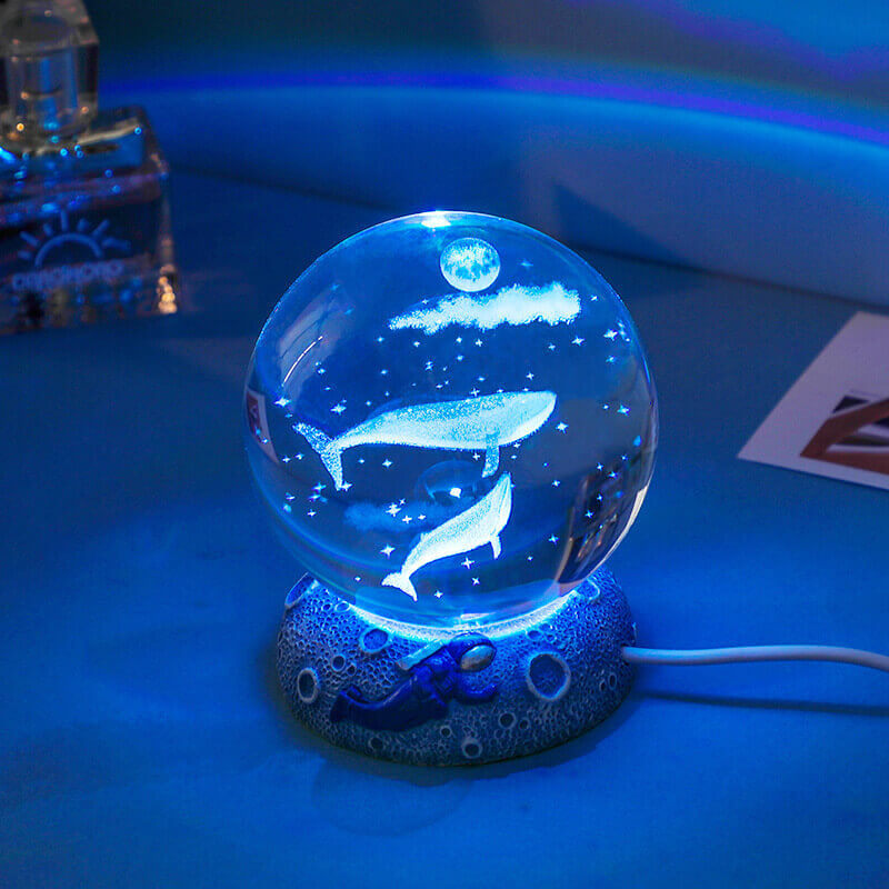 Vibrant Sea Globe LED Bedside Lamp