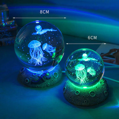 Vibrant Sea Globe LED Bedside Lamp