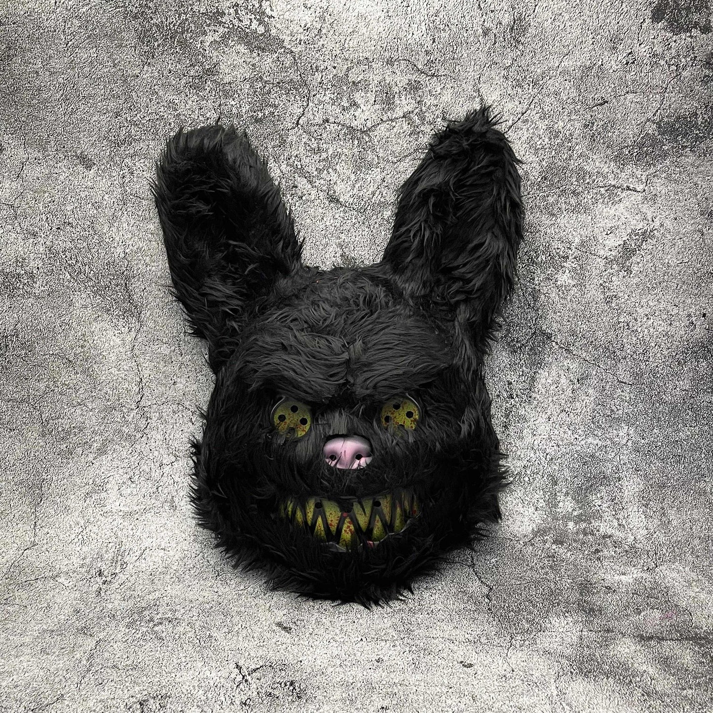Creepy Synthetic Fur Costume Mask for Adults - Luxicro