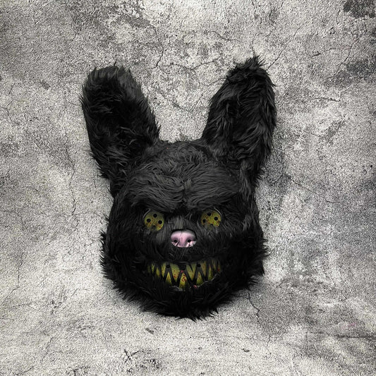 Creepy Synthetic Fur Costume Mask for Adults - Luxicro