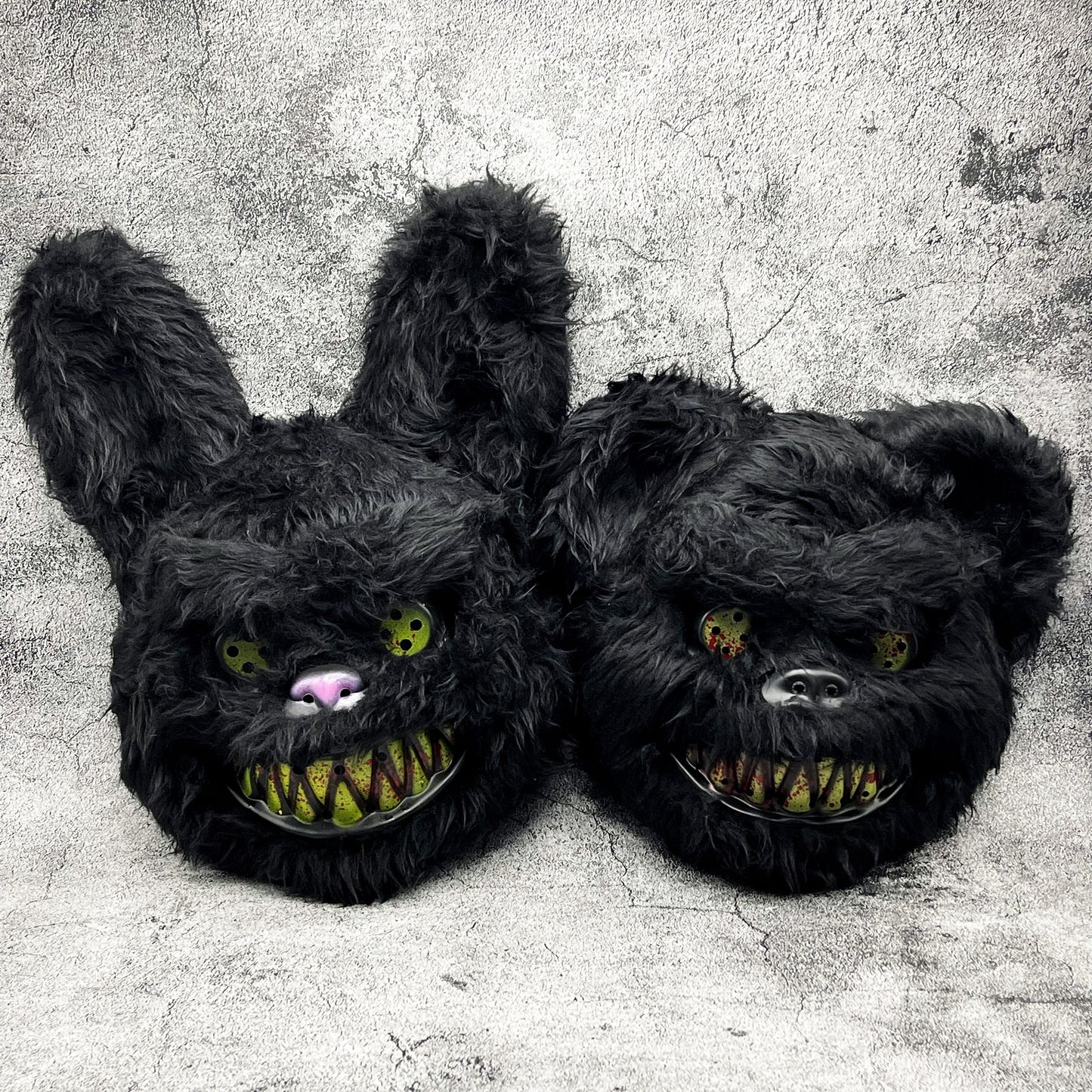 Creepy Synthetic Fur Costume Mask for Adults