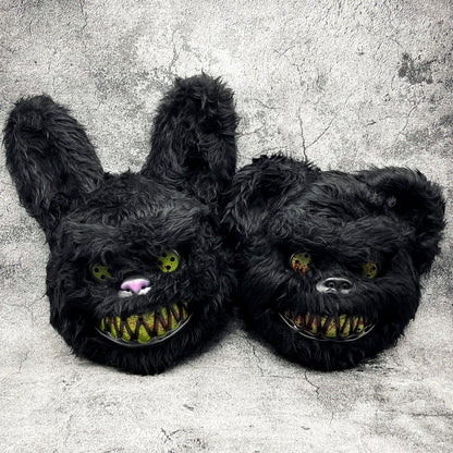 Creepy Synthetic Fur Costume Mask for Adults
