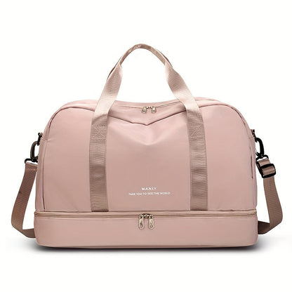 Large Water Resistant Travel Duffel Bag Vegan Leather