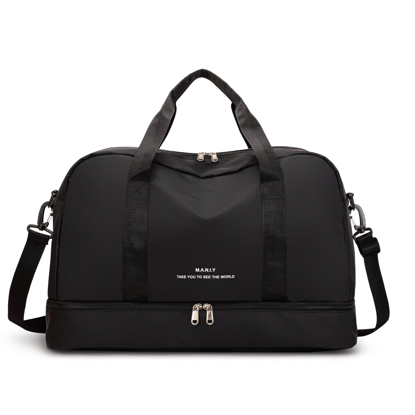 Large Water Resistant Travel Duffel Bag Vegan Leather